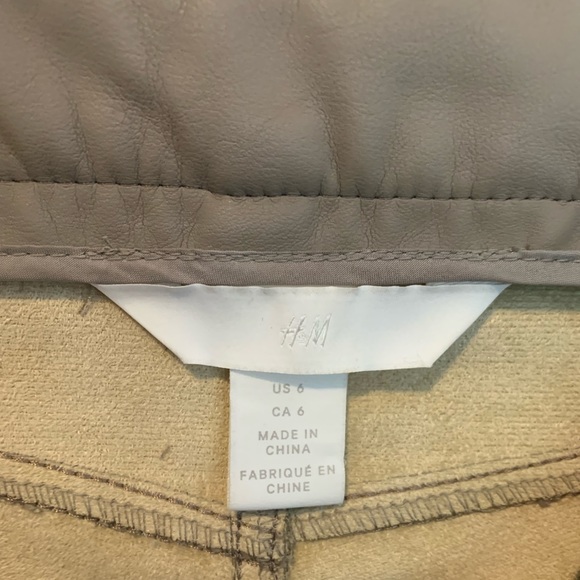H&M Beige Faux Leather Pants - Picture 5 of 5